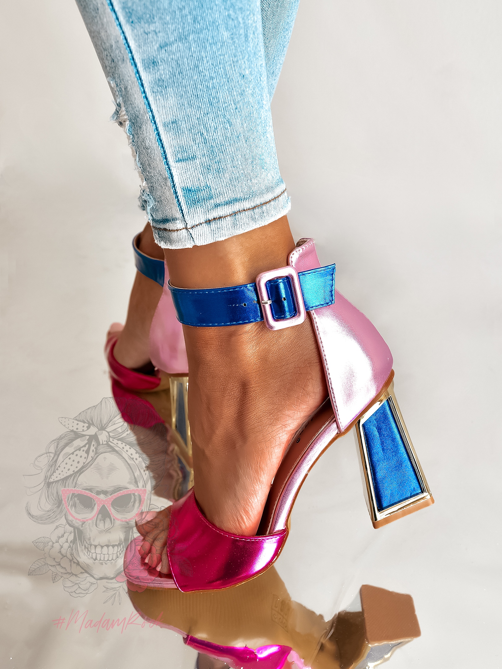 Sandały na słupku metaliczne Madam Multit II fuksja Sandały na słupku metaliczne Madam Multit II fuksja