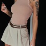 Spódniczki-spodenki Kills beżowe