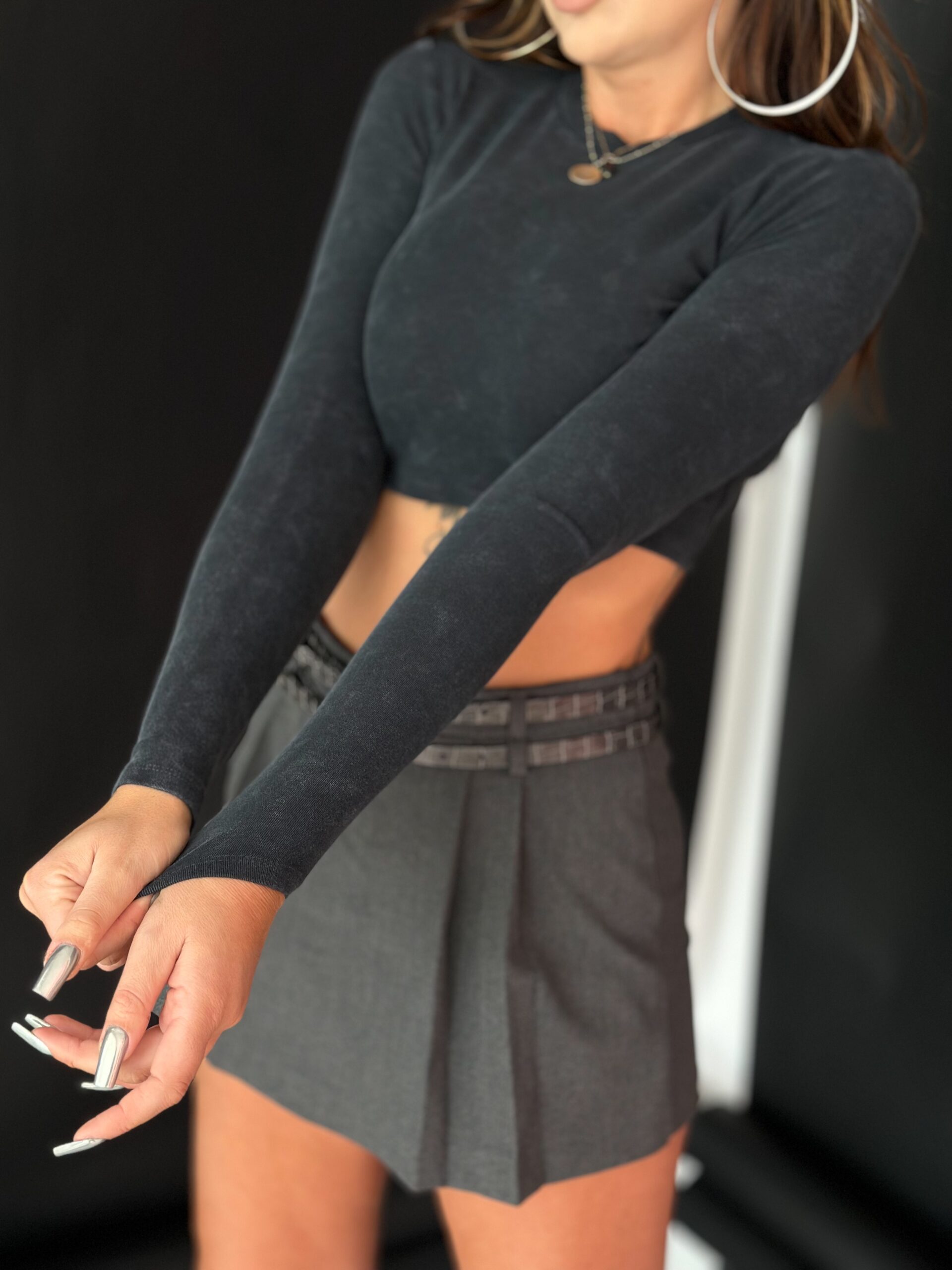 Top na długi rękaw dekatyzowany Ohio grafitowy Top na długi rękaw dekatyzowany Ohio grafitowy