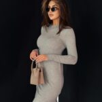 Sukienka dzianinowa Iguana szara