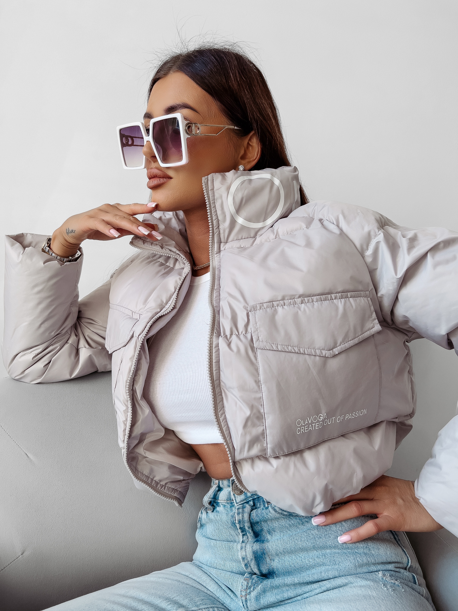 Kurtka przejściowa Alaya Ola Voga szara