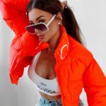 Kurtka przejściowa ALAYA OLAVOGA neon mandarynka