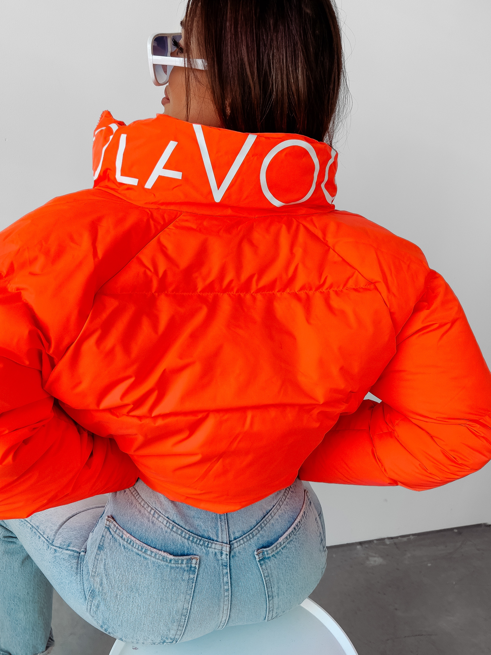 Kurtka przejściowa ALAYA OLAVOGA neon mandarynka Kurtka przejściowa ALAYA OLAVOGA neon mandarynka