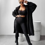 Płaszcz pluszowy Coel Ola Voga czarny