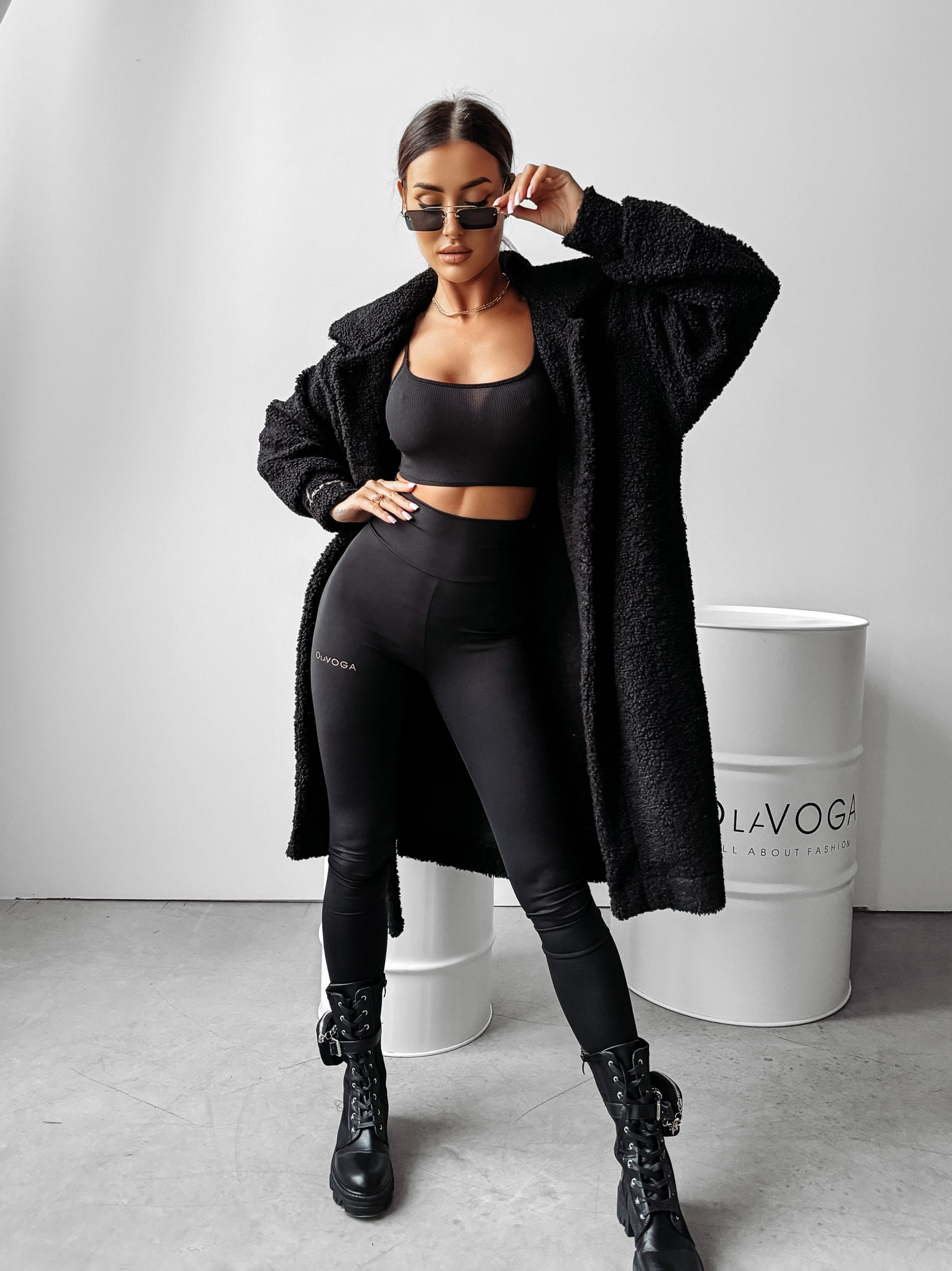 Płaszcz pluszowy Coel Ola Voga czarny