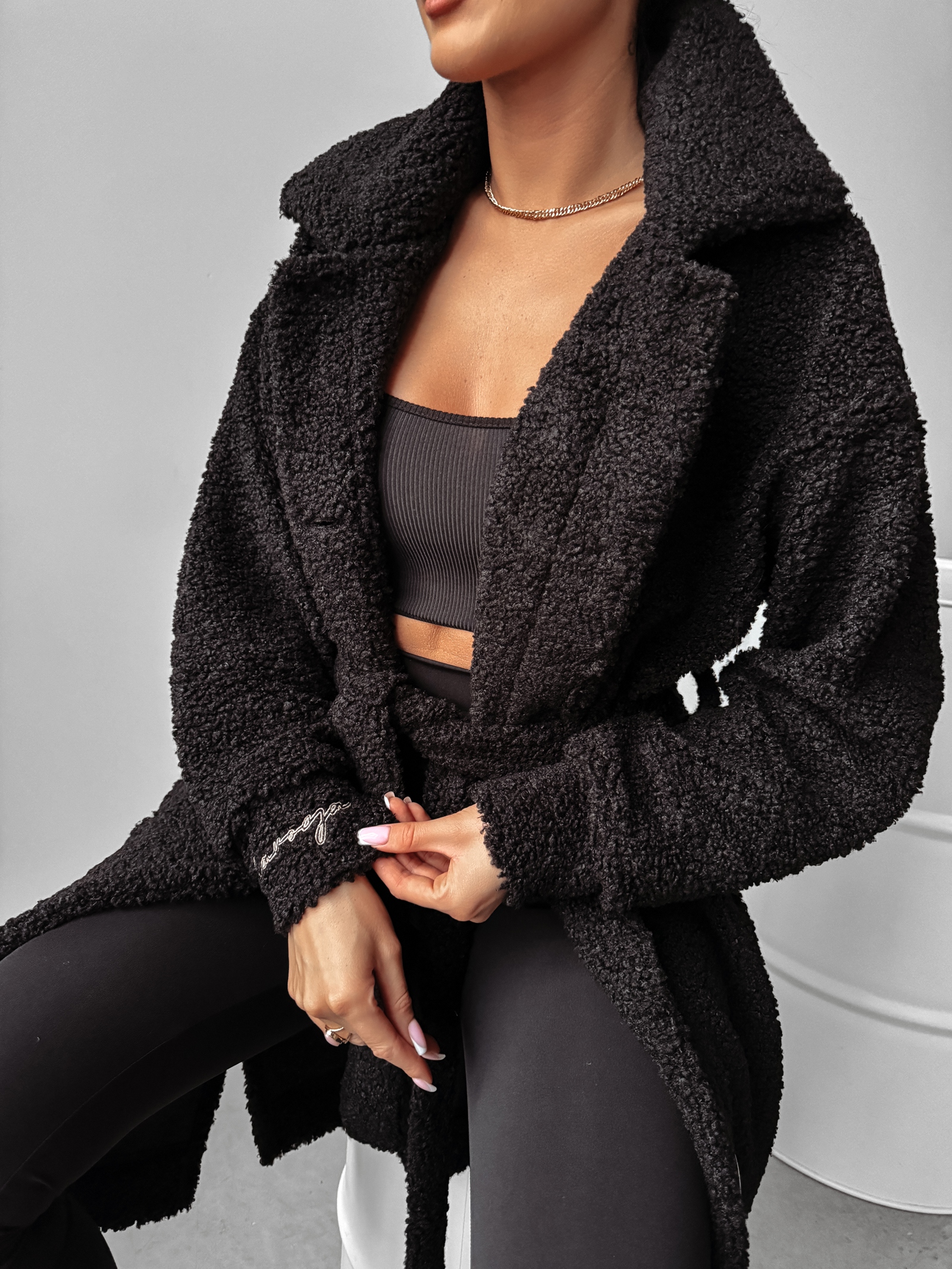 Płaszcz pluszowy Coel Ola Voga czarny Płaszcz pluszowy Coel Ola Voga czarny