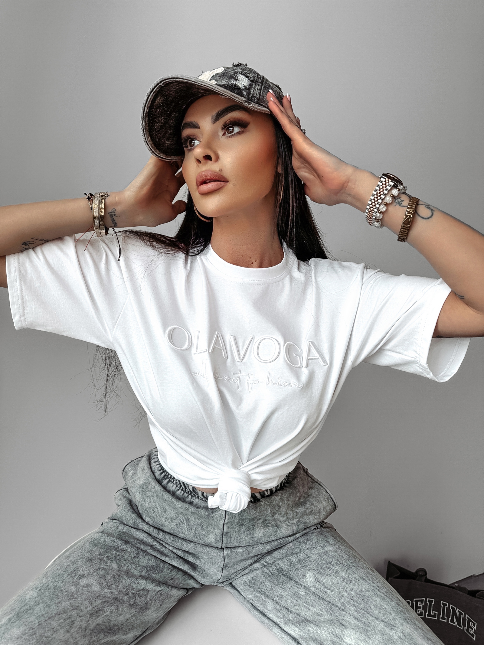 T-shirt klasyczny Asher Ola Voga biały