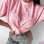 T-shirt klasyczny Asher Ola Voga różowy