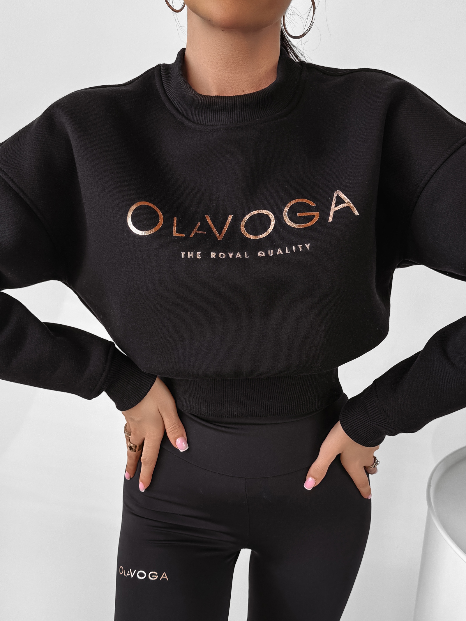 Bluza dzianinowa Colar Ola Voga czarna