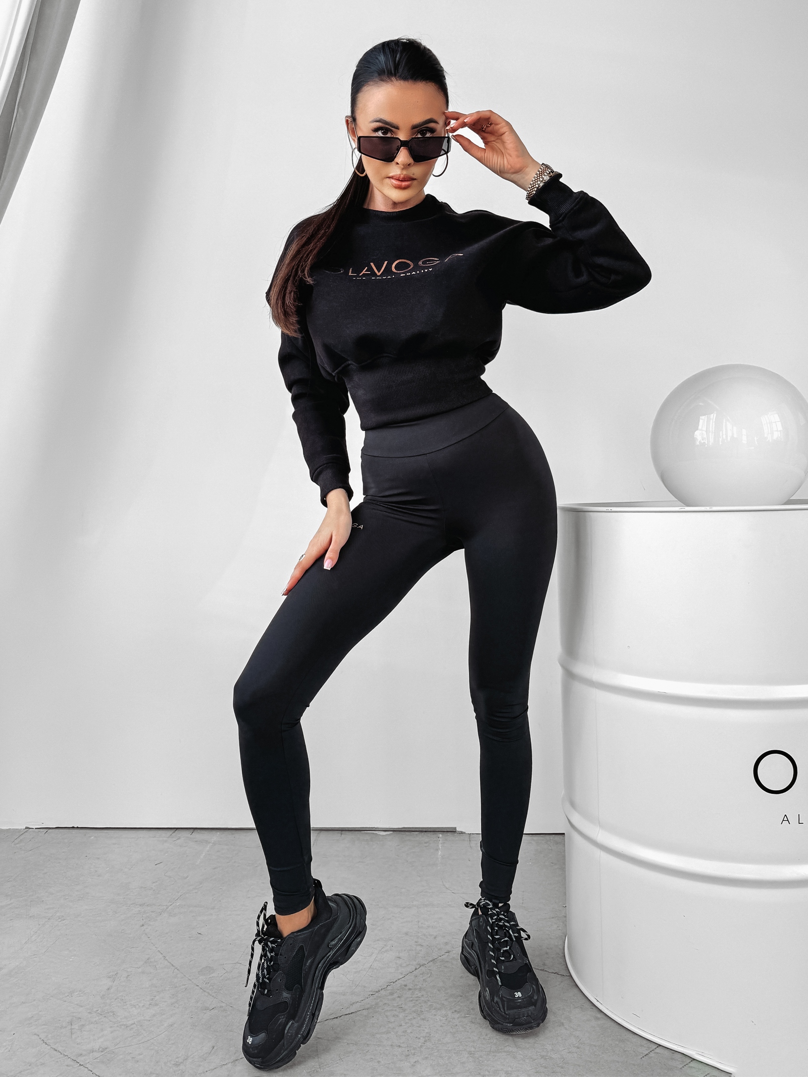 Bluza dzianinowa Colar Ola Voga czarna