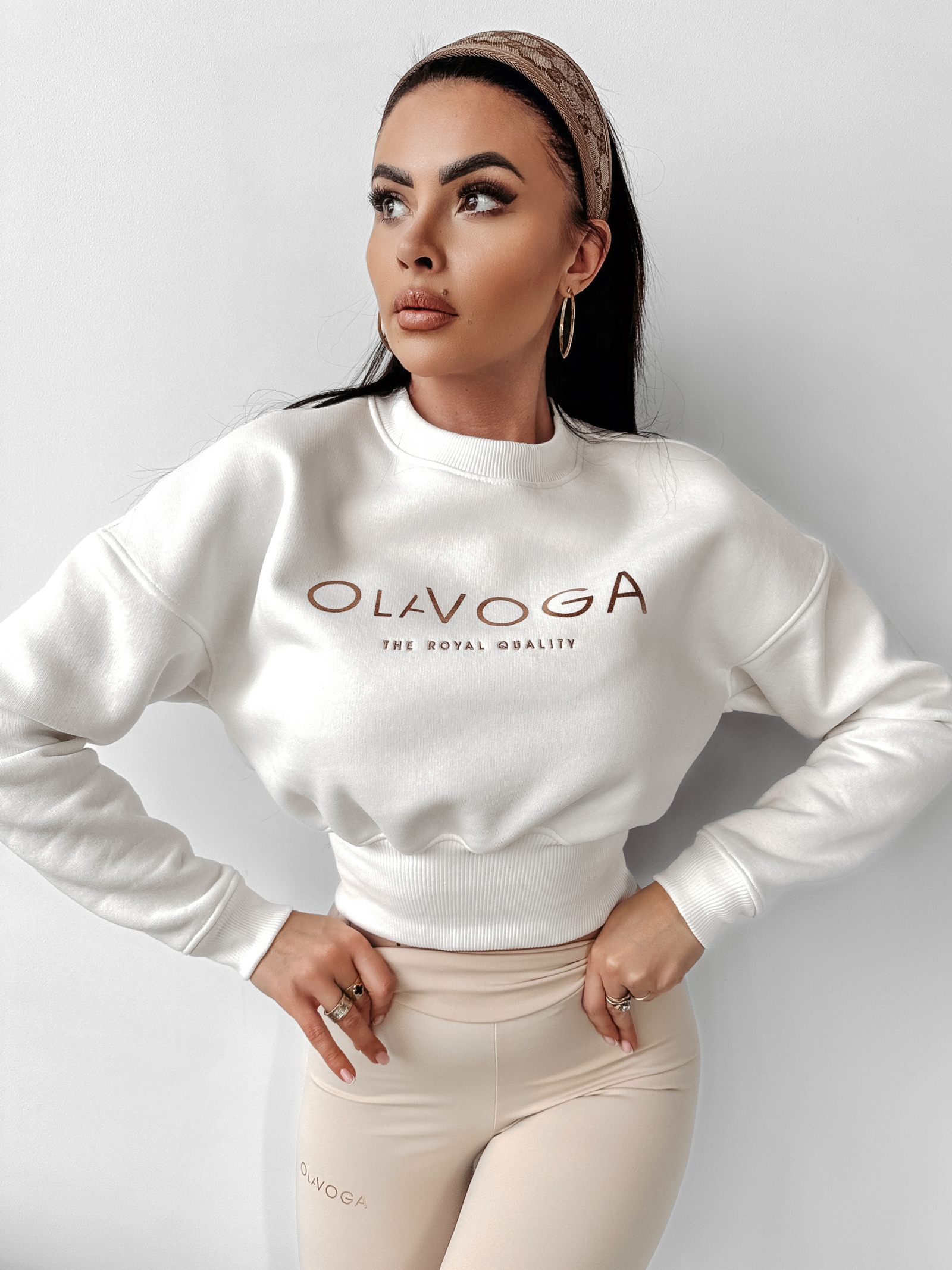 Bluza dzianinowa Colar Ola Voga ecru