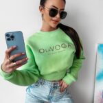 Bluza dzianinowa Colar Ola Voga pistacja