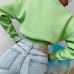 Bluza dzianinowa Colar Ola Voga pistacja