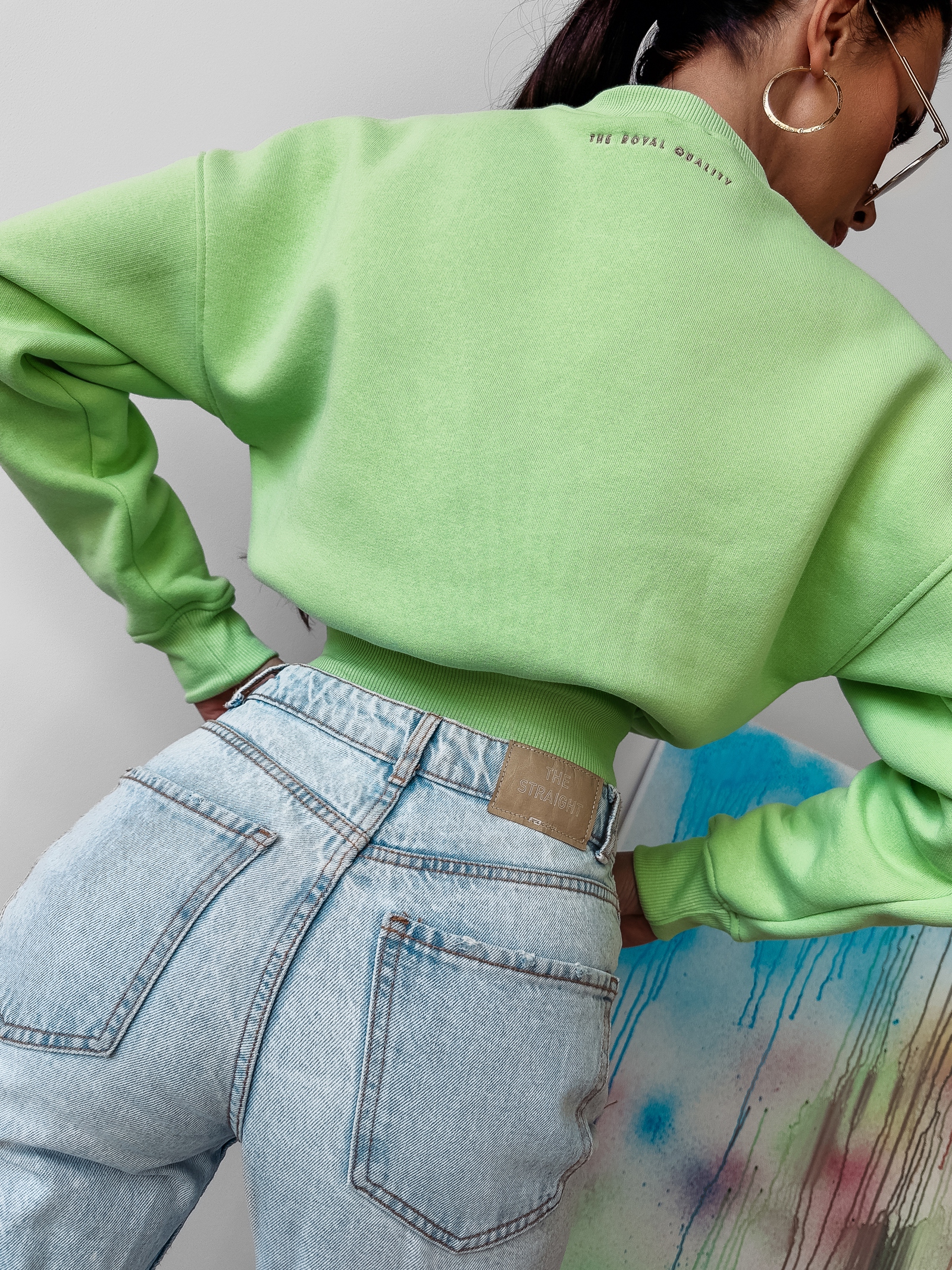 Bluza dzianinowa Colar Ola Voga pistacja