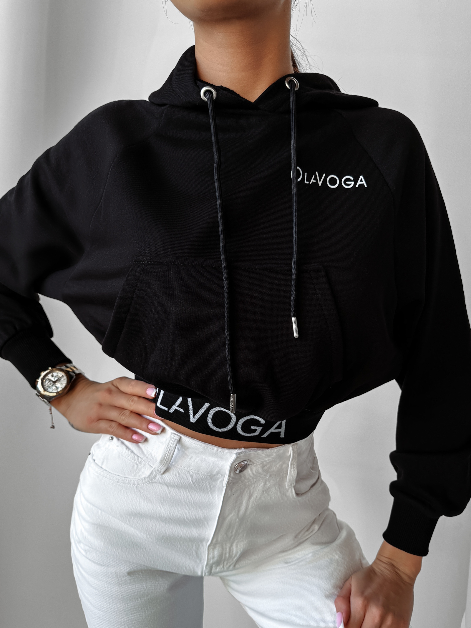 Bluza z kapturem Mannie Ola Voga czarna