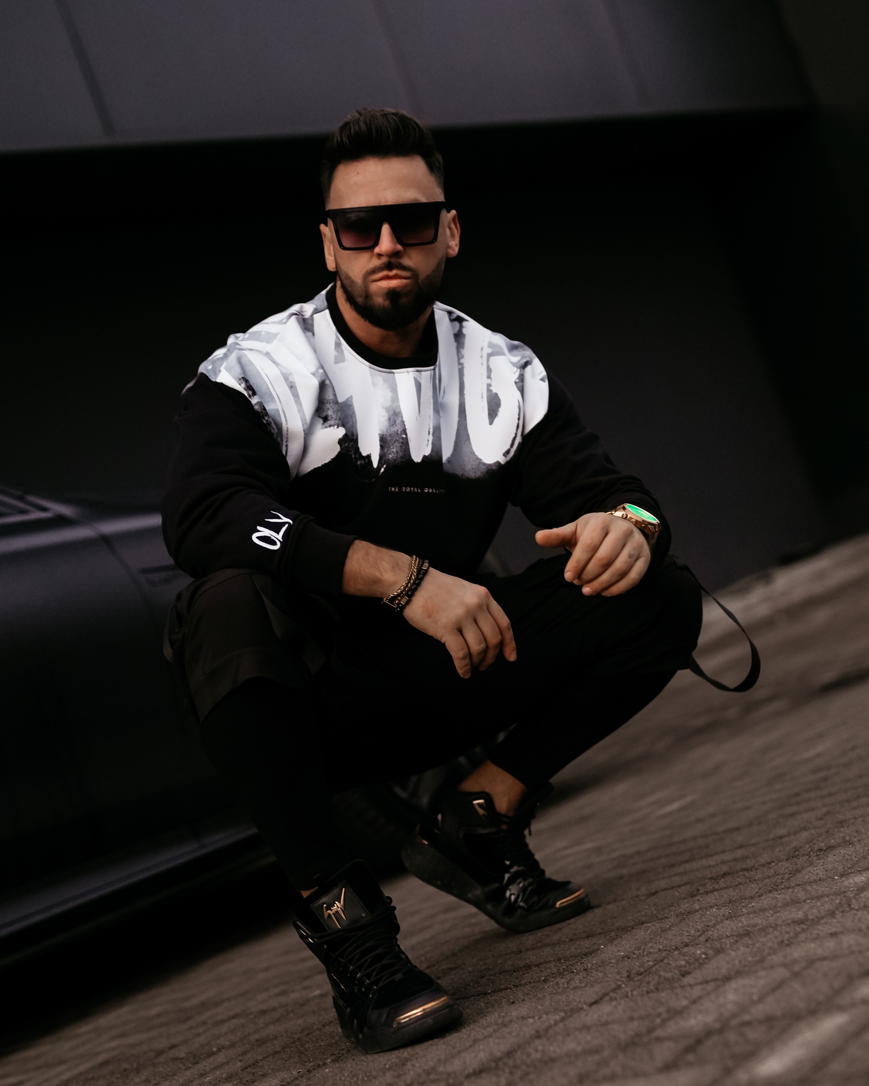 Bluza męska dresowa Graffiti Ola Voga czarna