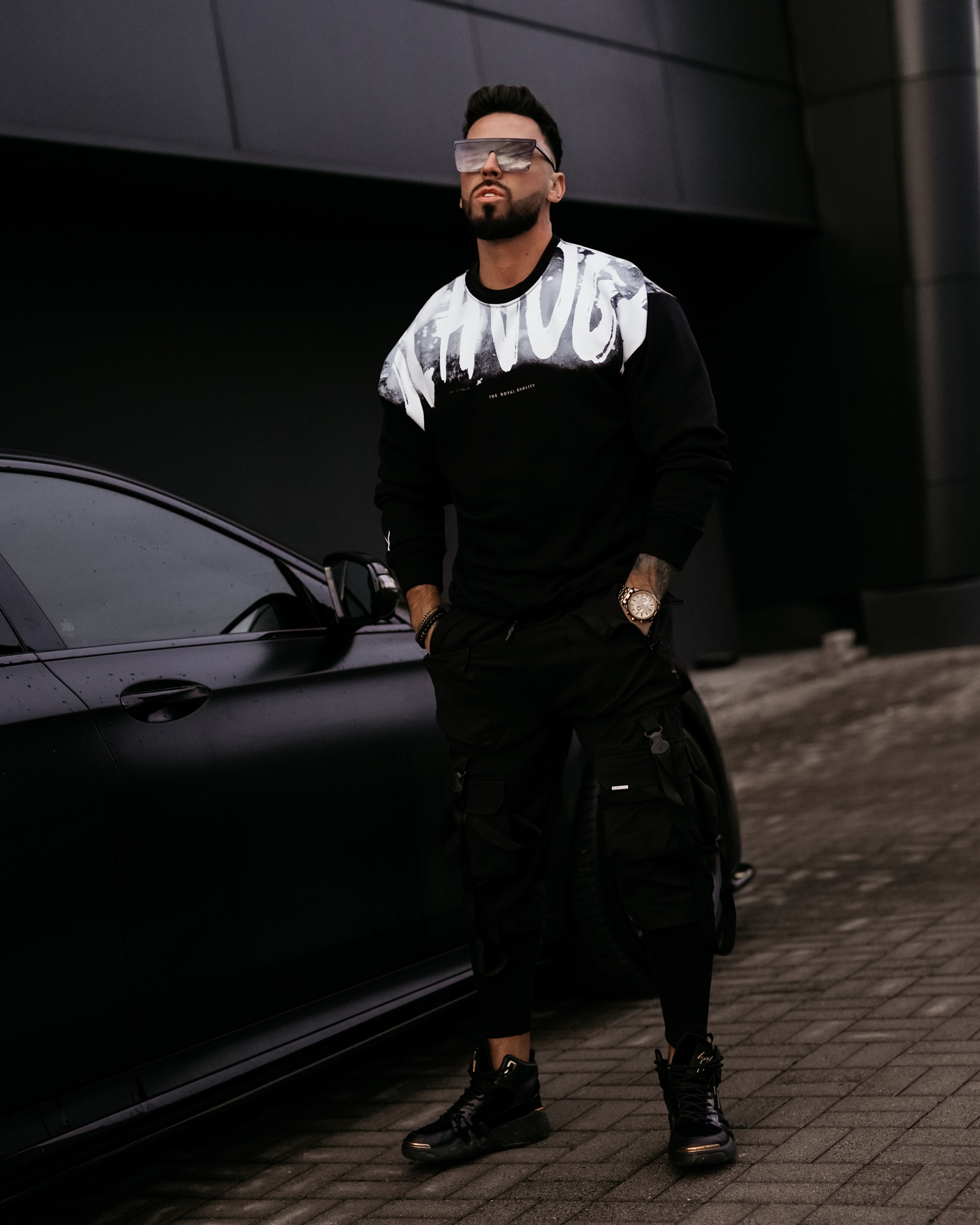 Bluza męska dresowa Graffiti Ola Voga czarna Bluza męska dresowa Graffiti Ola Voga czarna