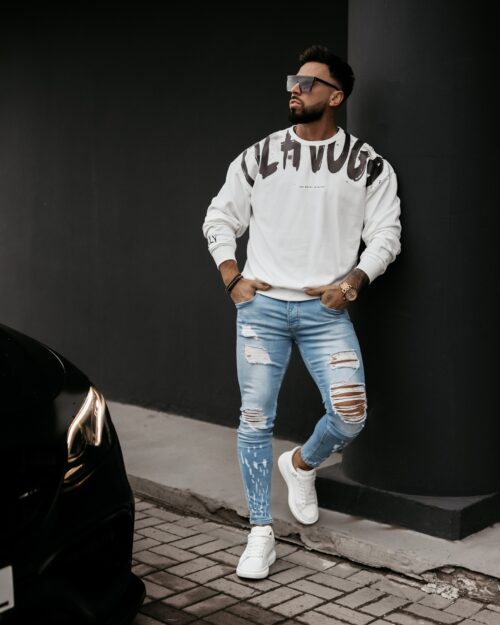 Bluza męska dresowa Graffiti Ola Voga ecru