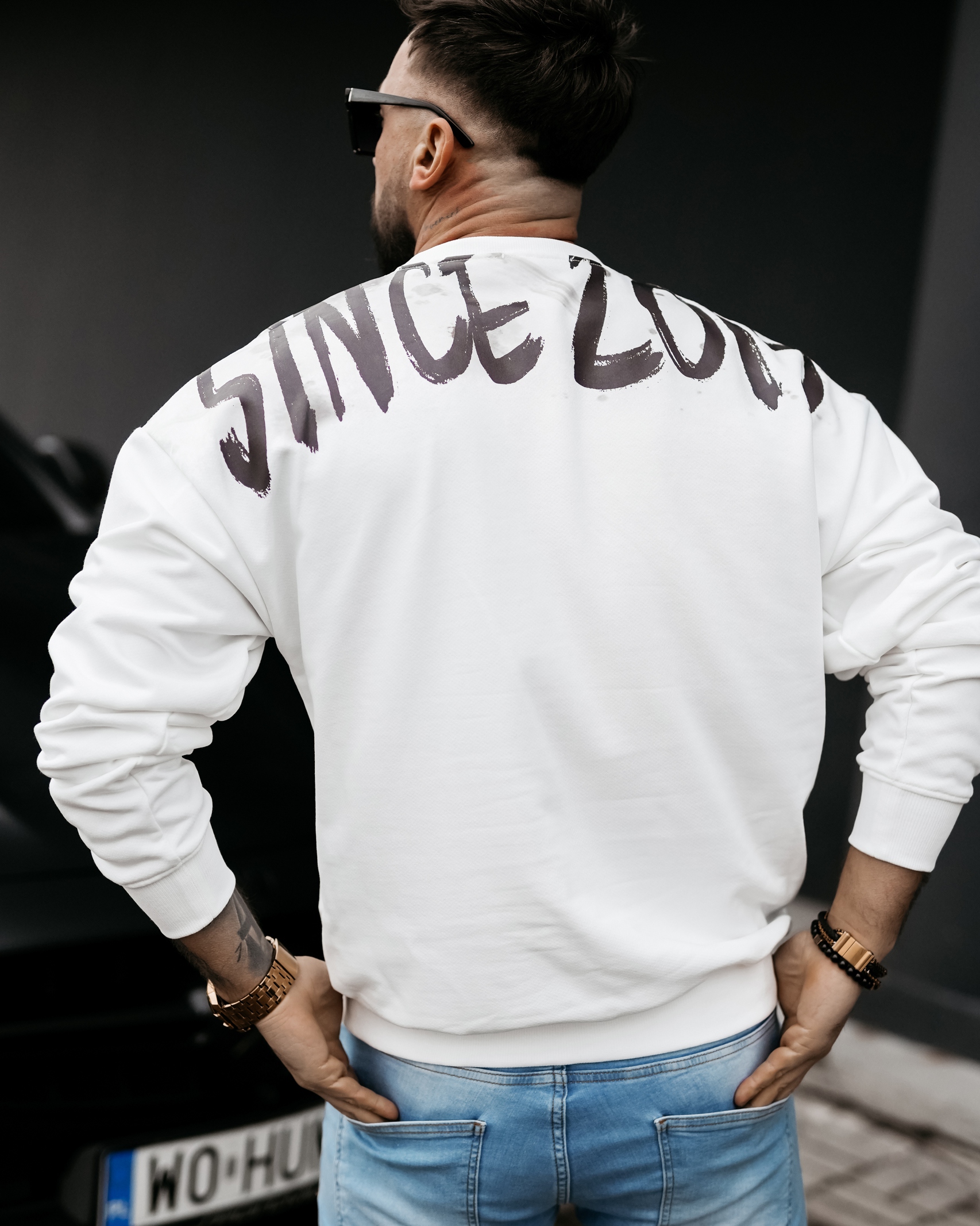 Bluza męska dresowa Graffiti Ola Voga ecru