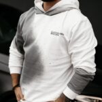 Bluza męska kangurka SPLASH OLAVOGA ecru