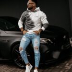 Bluza męska kangurka SPLASH OLAVOGA ecru