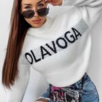 Sweter oversize Coffee Ola Voga ecru