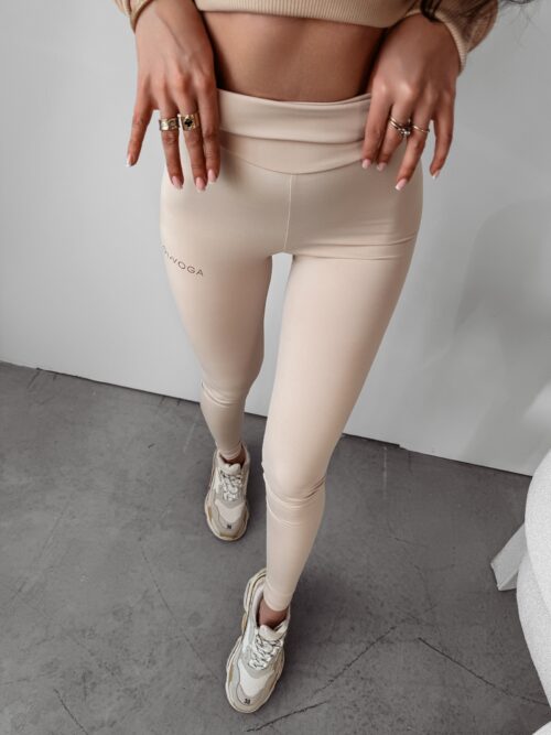 Legginsy BASIC elastyczne Shapewear Ola Voga beżowe