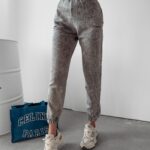 Spodnie jogger dekatyzowane Jervi Ola Voga szare