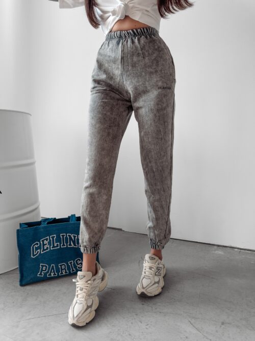 Spodnie jogger dekatyzowane Jervi Ola Voga szare