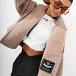 Kurtka z baranka MC BIST jasnobeżowa