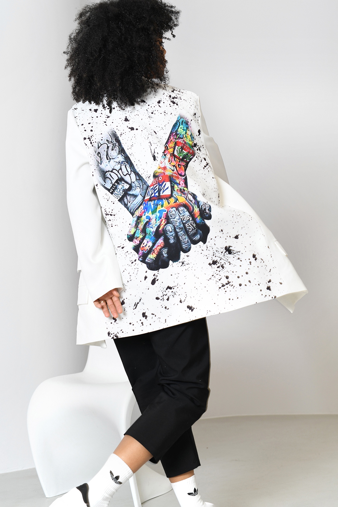 Marynarka oversize MC HELLO biała