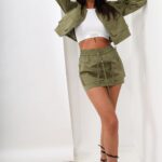 Komplet kurtka + spódniczka MC VIBE khaki