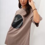 T-shirt oversize MC DOT c.beżowy