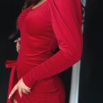 Sukienka welurowa NB Gast czerwona