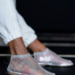 Sandałki z siatki Madam Spears srebrne