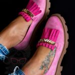 Mokasyny zamszowe Madam Selutto różowe