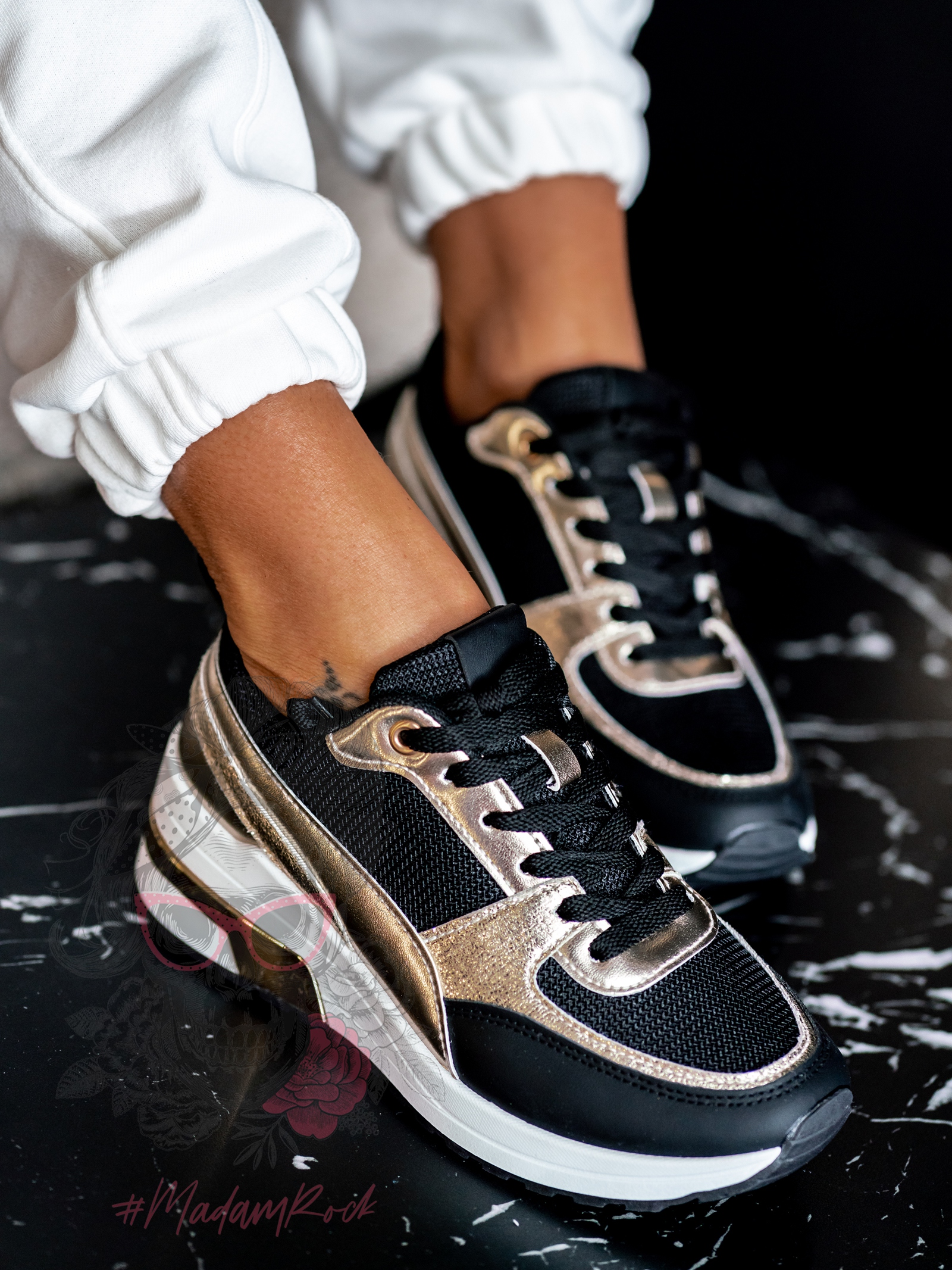 Buty sportowe Rock Lipsos złoto - czarne