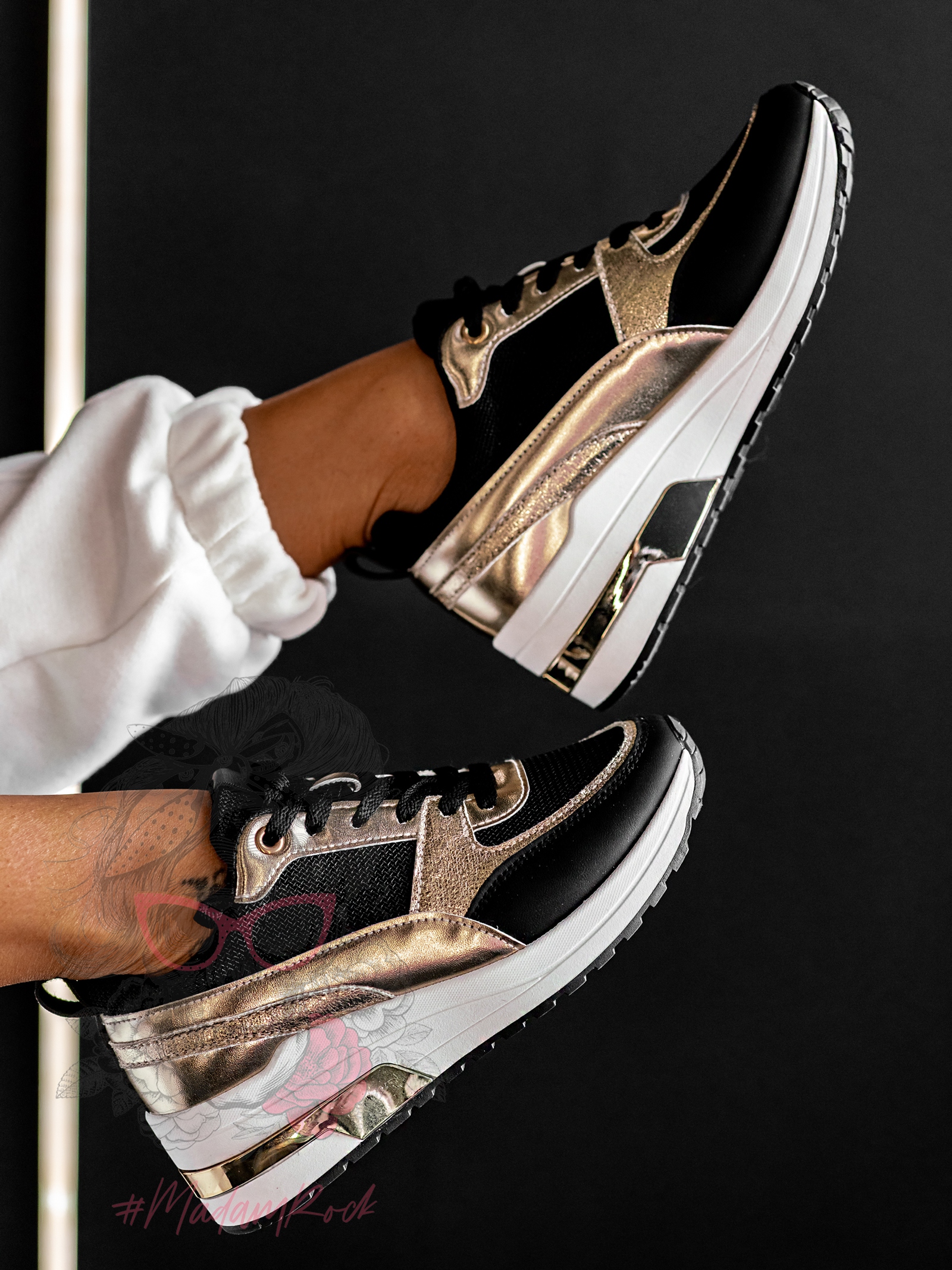 Buty sportowe Rock Lipsos złoto - czarne