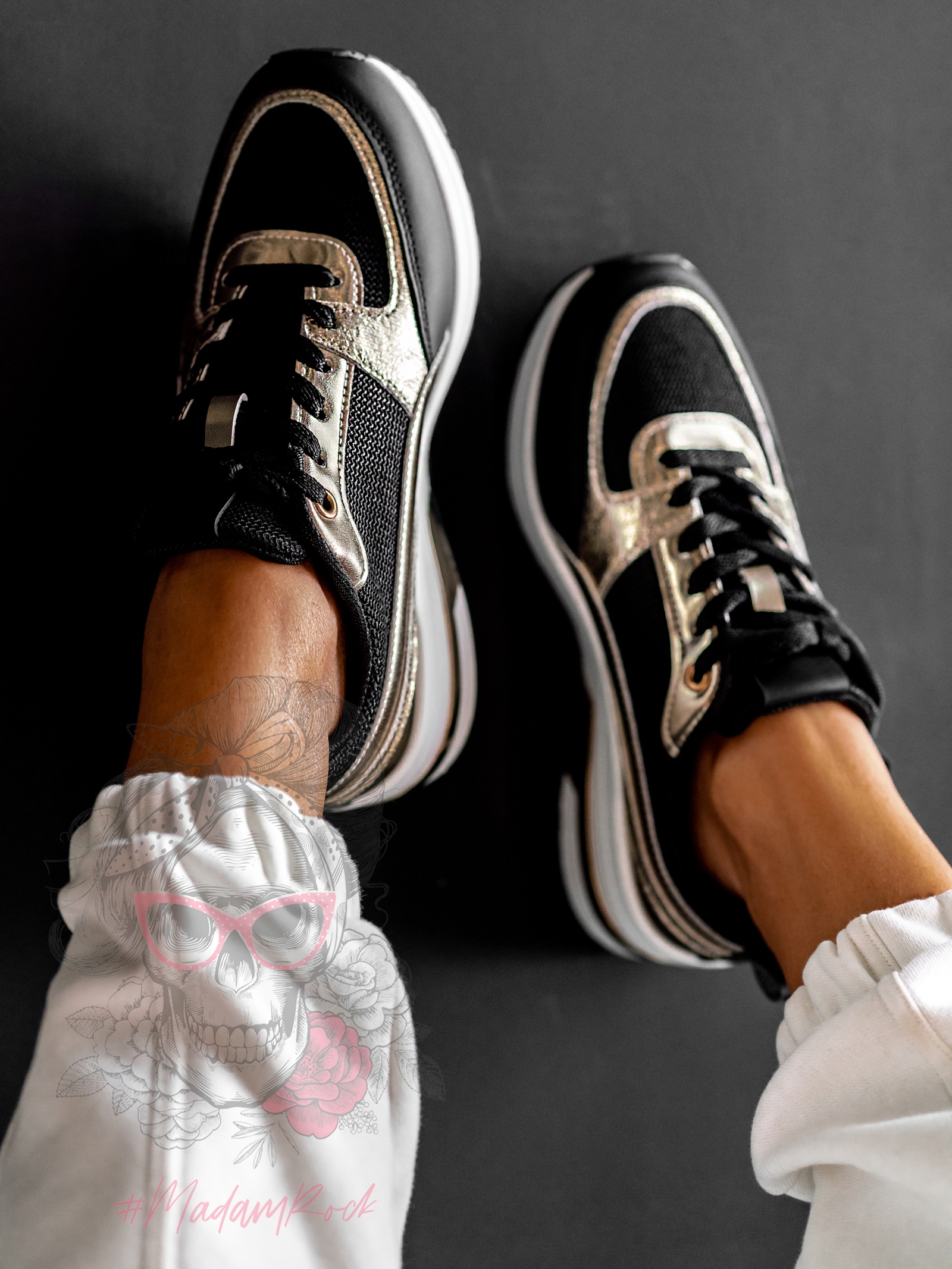 Buty sportowe Rock Lipsos złoto - czarne