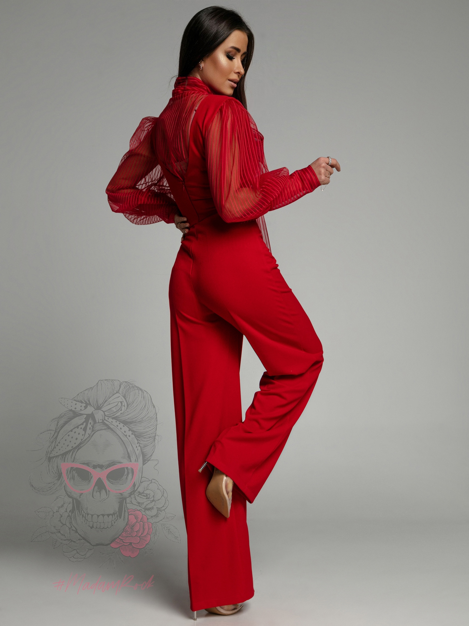 Spodnie ogrodniczki NB Parisso czerwone Spodnie ogrodniczki NB Parisso czerwone