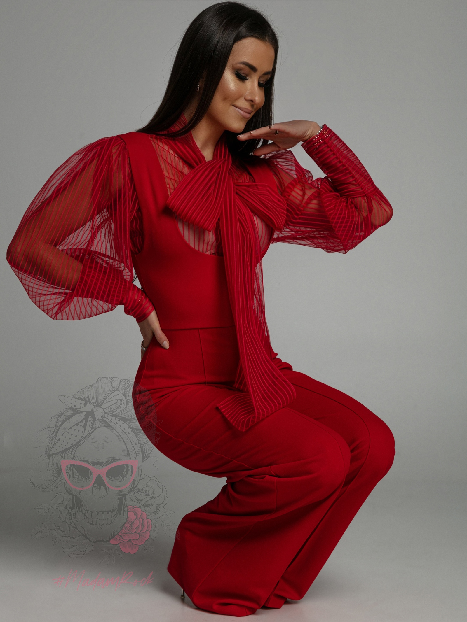 Spodnie ogrodniczki NB Parisso czerwone Spodnie ogrodniczki NB Parisso czerwone