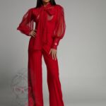 Spodnie ogrodniczki NB Parisso czerwone