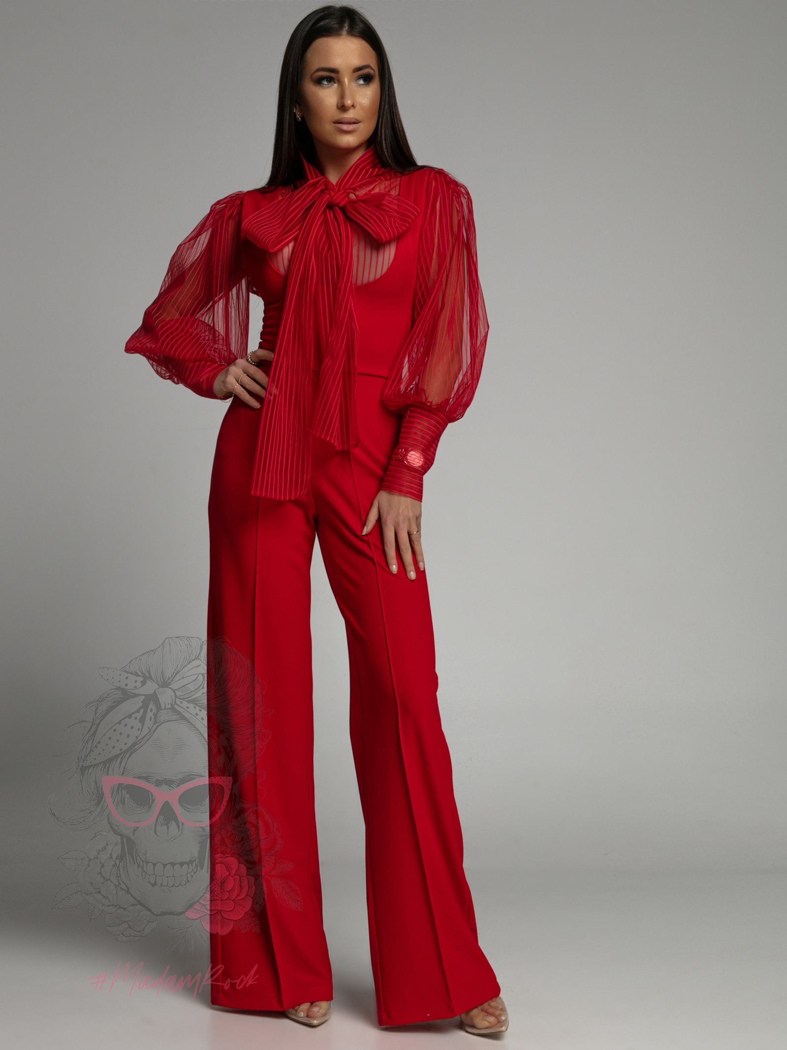 Spodnie ogrodniczki NB Parisso czerwone