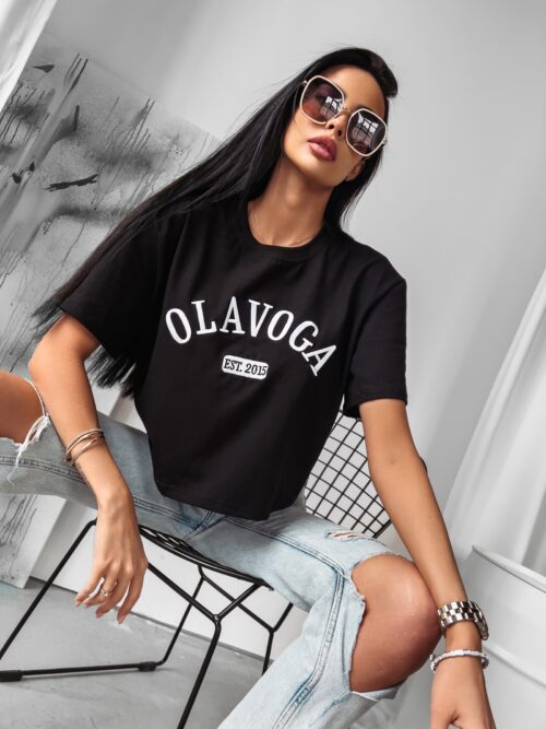 T-shirt oversize klasyczny Issue Ola Voga czarny