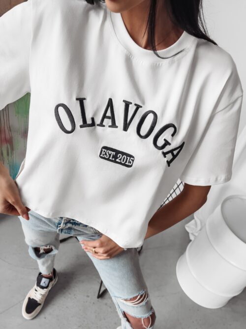 T-shirt oversize klasyczny Issue Ola Voga ecru