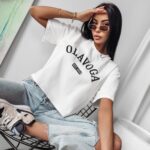 T-shirt oversize klasyczny Issue Ola Voga ecru