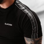 T-shirt męski bawełniany Tape Ola Voga czarny