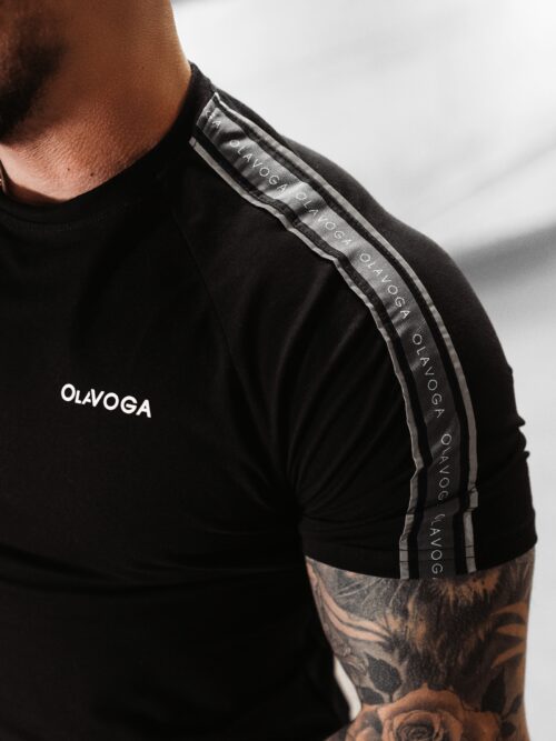 T-shirt męski bawełniany Tape Ola Voga czarny