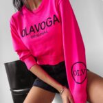 Sweter krótki Kasumi Ola Voga neonowy róż