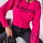 Sweter krótki Kasumi Ola Voga różowy